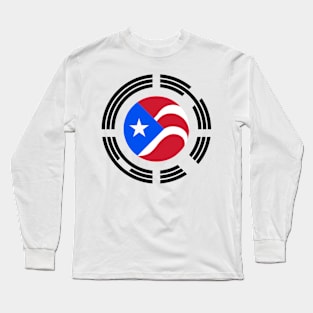 Puerto Rican Korean Multinational Patriot Flag Series Long Sleeve T-Shirt